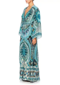 Camilla Drawstring Button Up Dress Turn On The Charm Print Size L for rent on The Volte - image 10