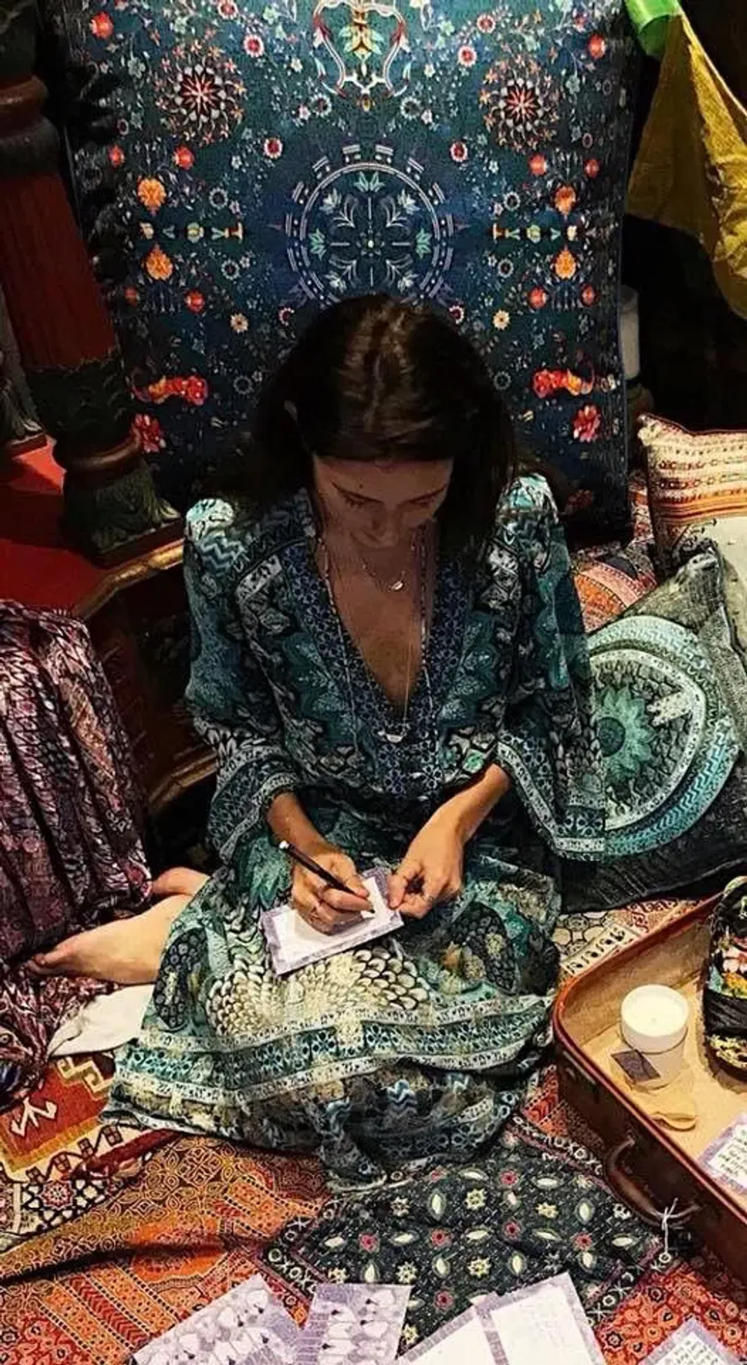 Camilla Drawstring Button Up Dress Turn On The Charm Print Size L for rent on The Volte - main image