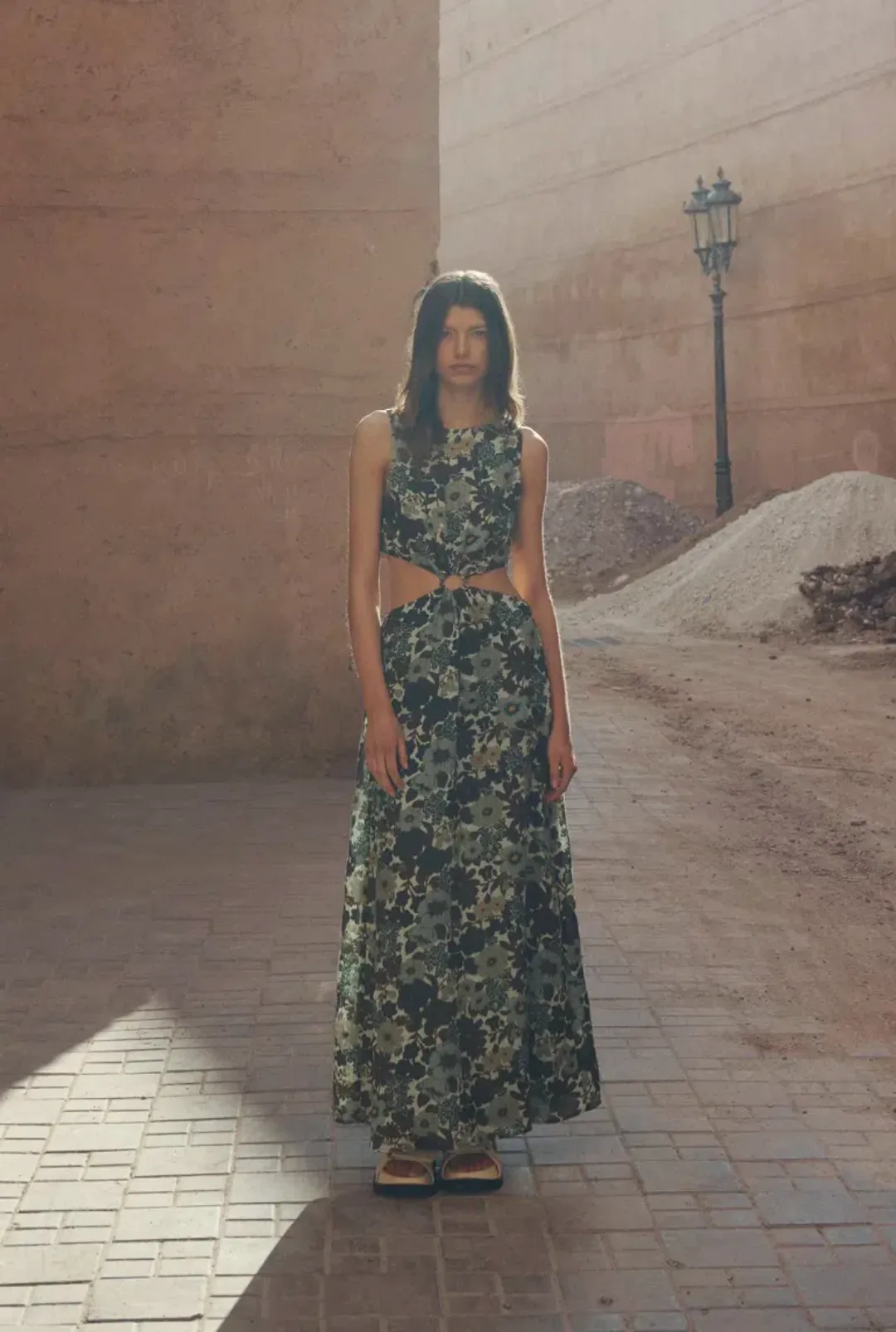 Sir the Label Constantine Cut Out Midi Dress Print Size AU 10 for rent on The Volte - main image