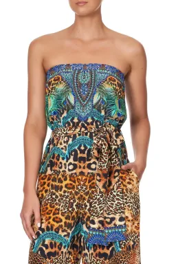 Camilla Mother Xanadu Tie Waist Strapless Jumpsuit Print Size XL for rent on The Volte - image 2