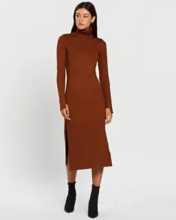 Camilla and Marc Winifred Knit Dress Brown Size 10 for rent on The Volte - image 1