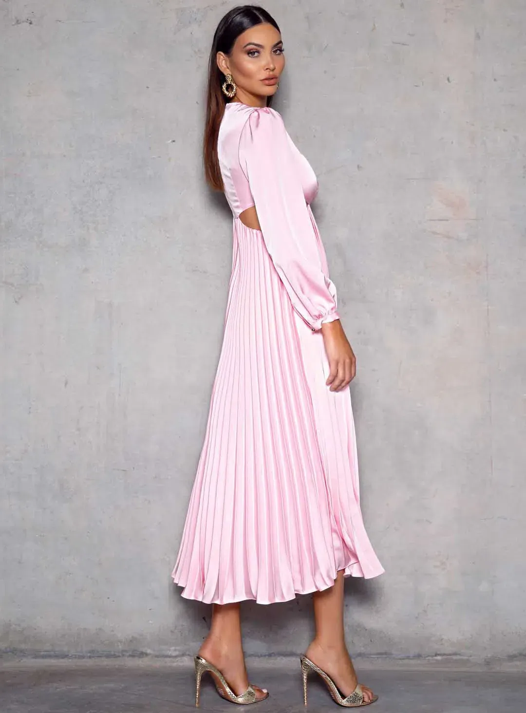 Elle Zeitoune The Barry Dress Candy Pink Size AU 12 for rent on The Volte - main image