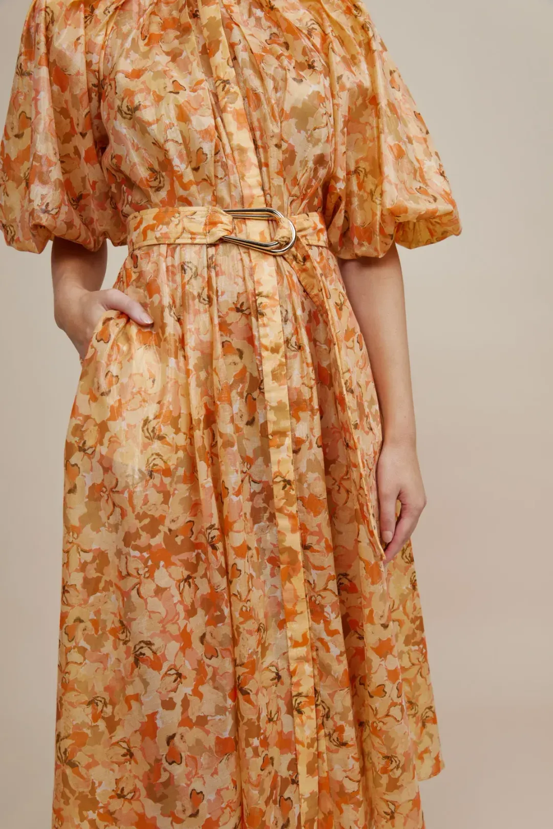 Acler Cranhurst Dress Peach Size 6 for rent on The Volte - main image