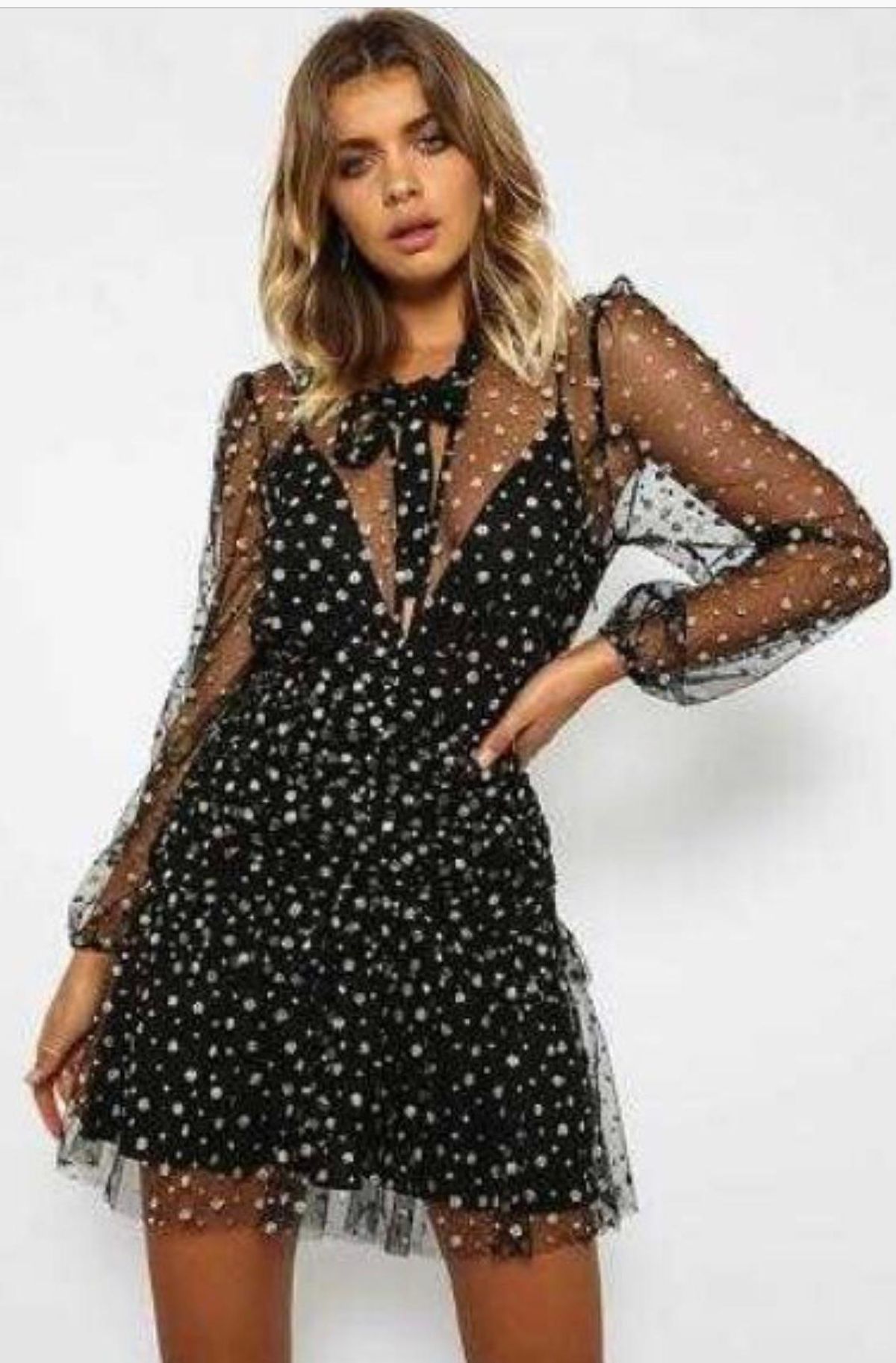 Talulah combinations mini black dress sz 10 for rent on The Volte - main image