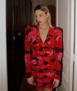 MAGDA BUTRYM Silk V Neck Dress Floral Print for rent on The Volte - image 11