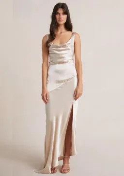 Bec & Bridge Moon Dance Cowl Dress Sand Size 8 for rent on The Volte - image 1