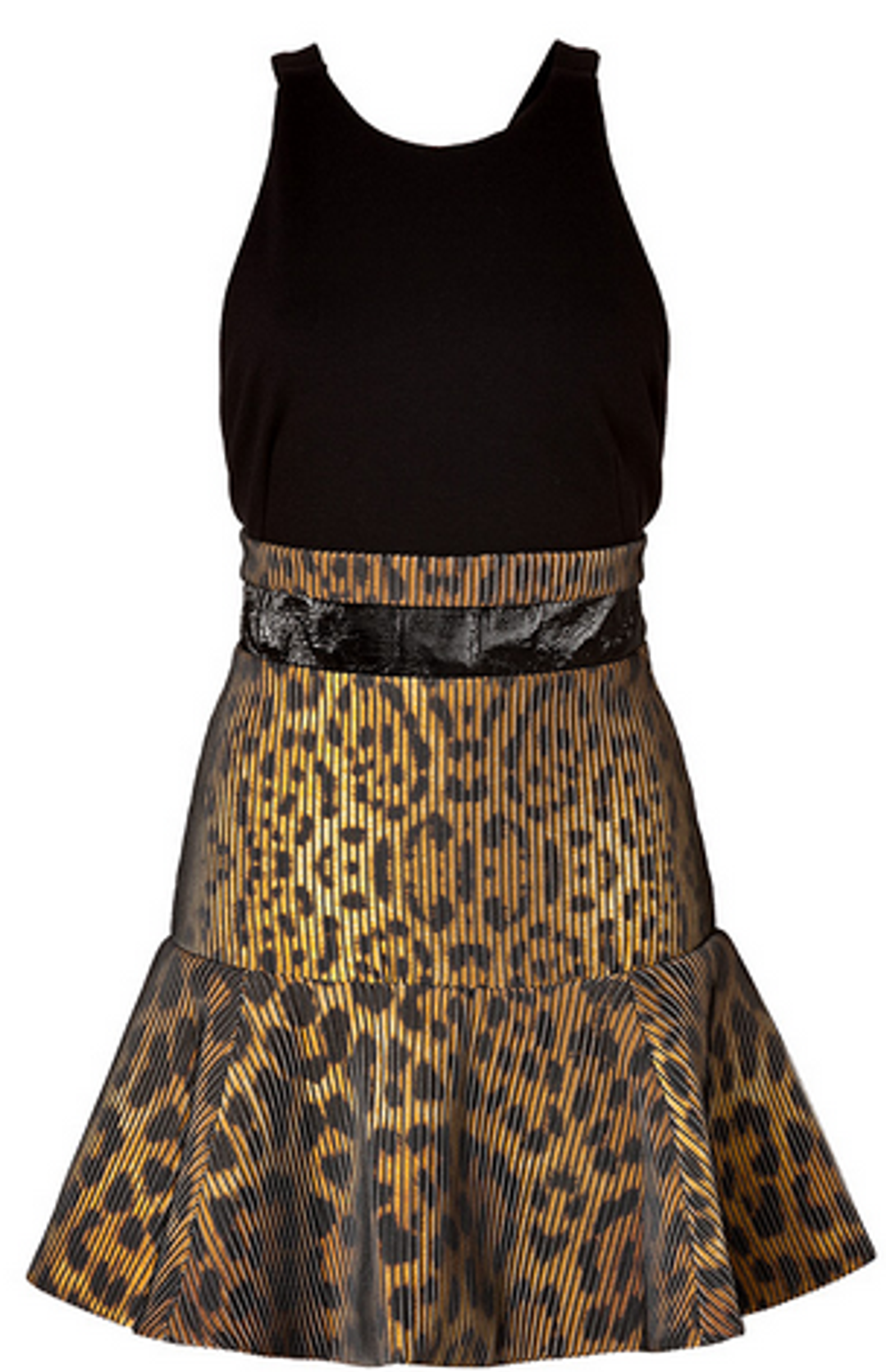 Camilla and Marc Venice of Gold Dress Cheetah Print Size 8 for rent on The Volte - main image