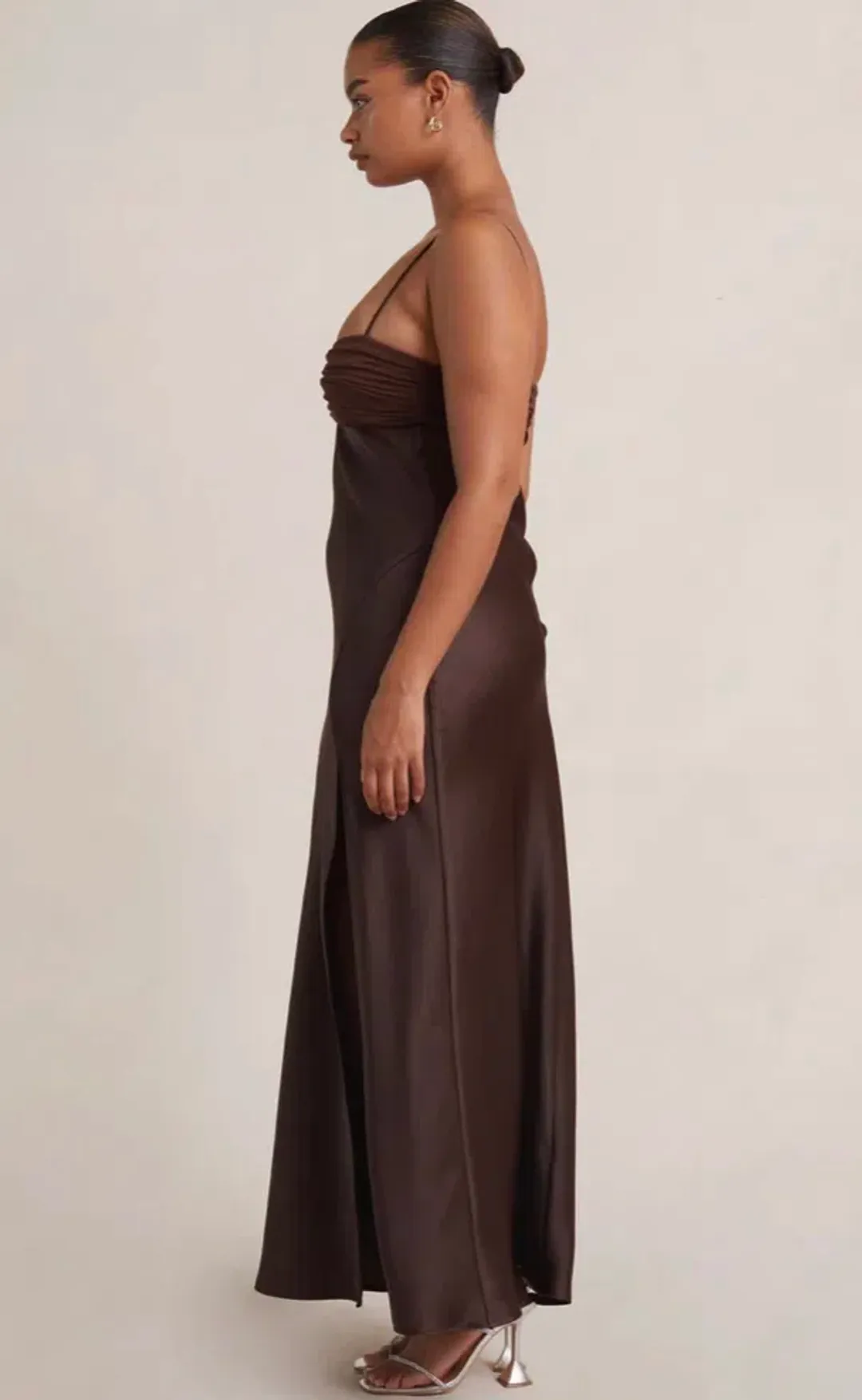 Bec & Bridge Julieta Maxi Dress in Chocolate Brown Size 14 for rent on The Volte - main image