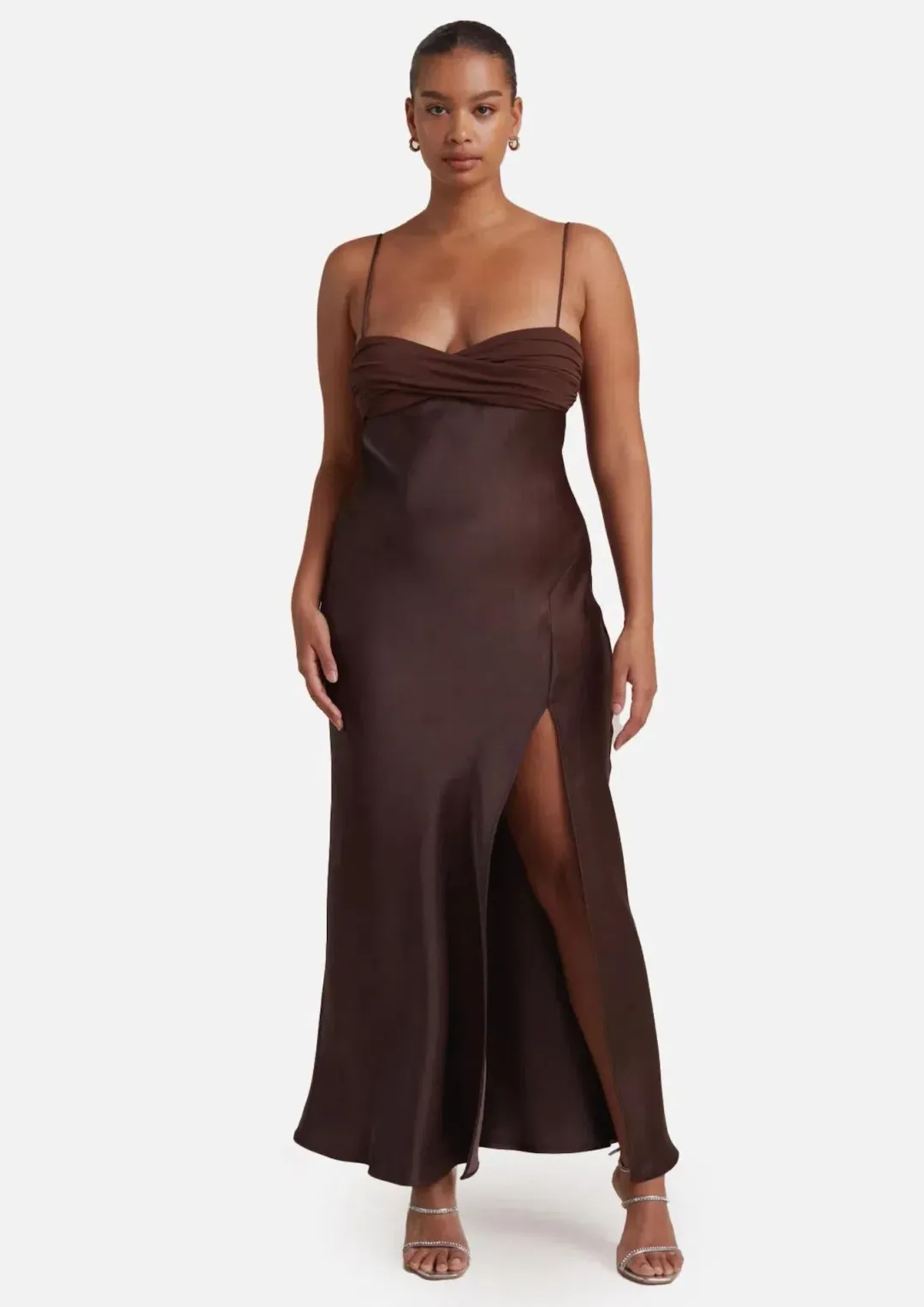 Bec & Bridge Julieta Maxi Dress in Chocolate Brown Size 14 for rent on The Volte - main image