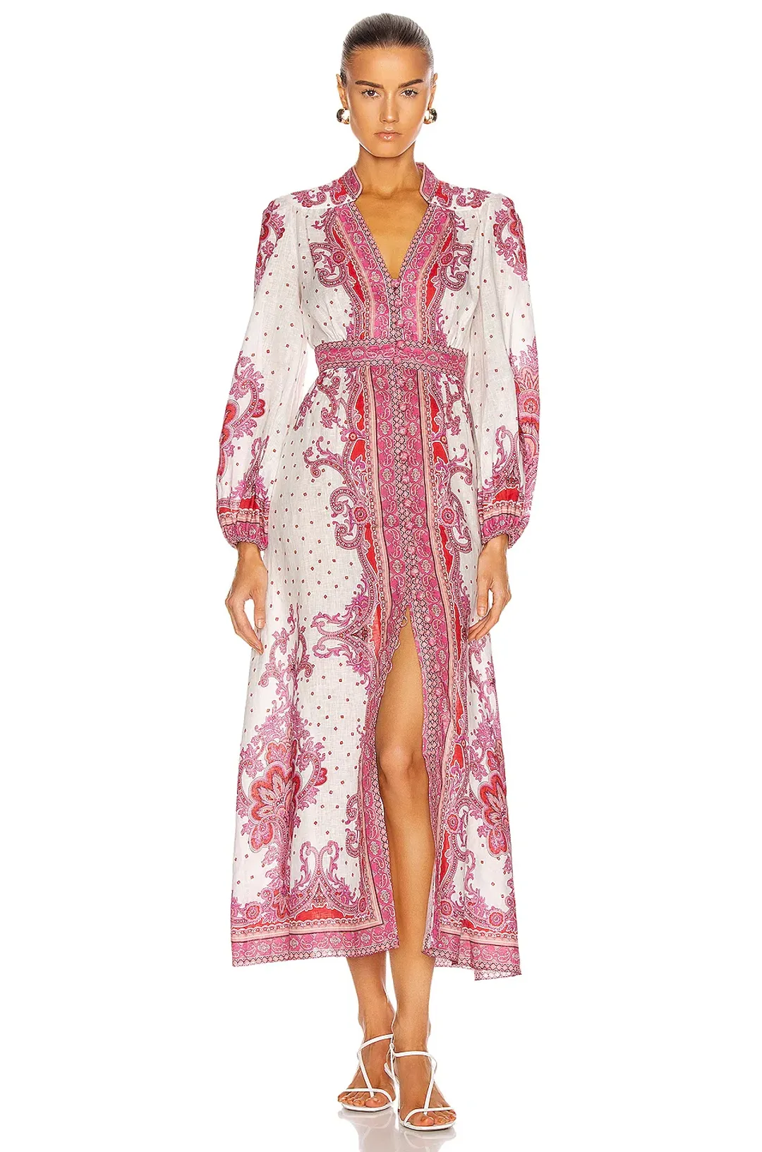 Zimmermann Bells Paisley Midi Dress Print Size 14 for rent on The Volte - main image