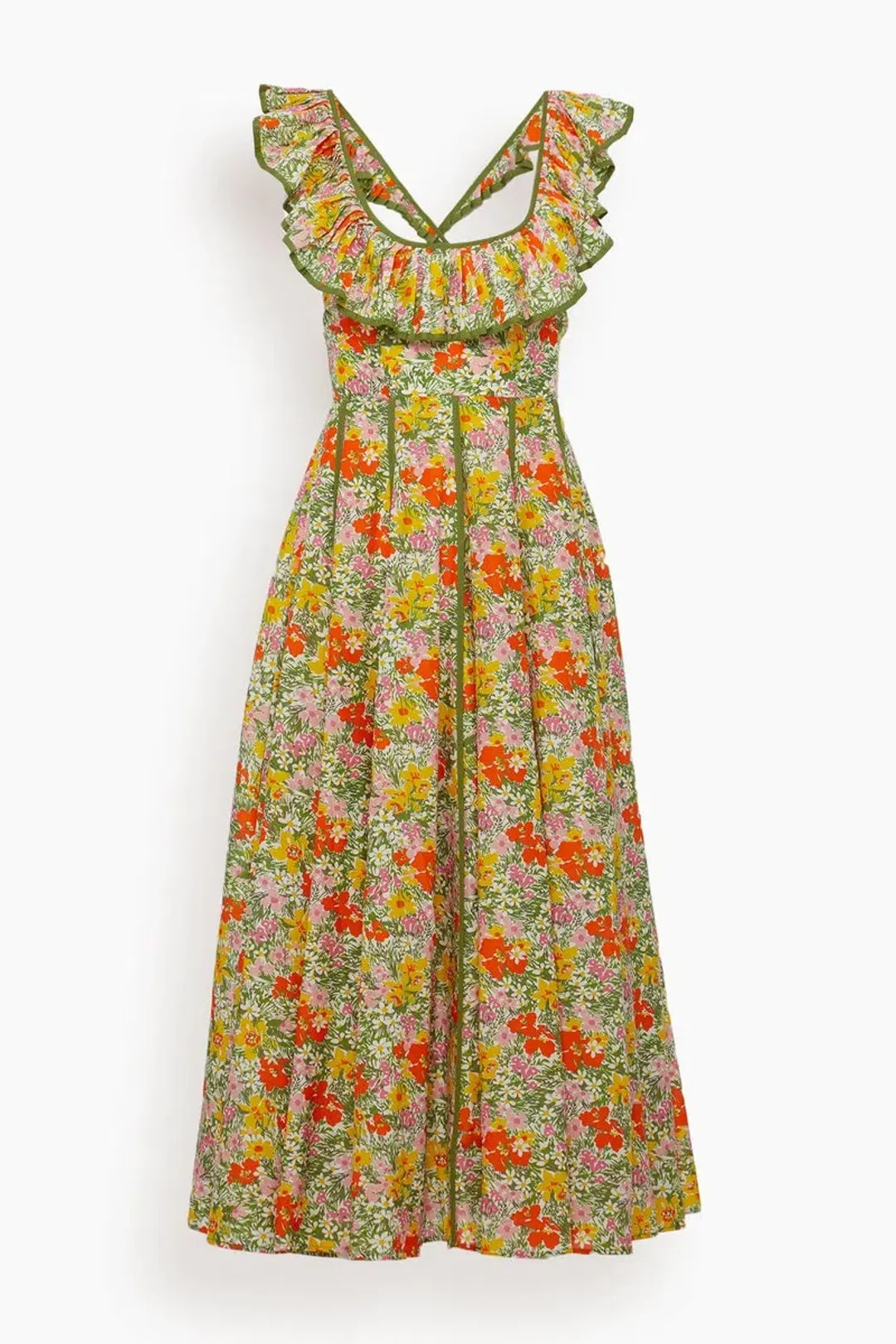 Alemais - Cabana Midi Apron Dress Print - Size 10 for rent on The Volte - main image