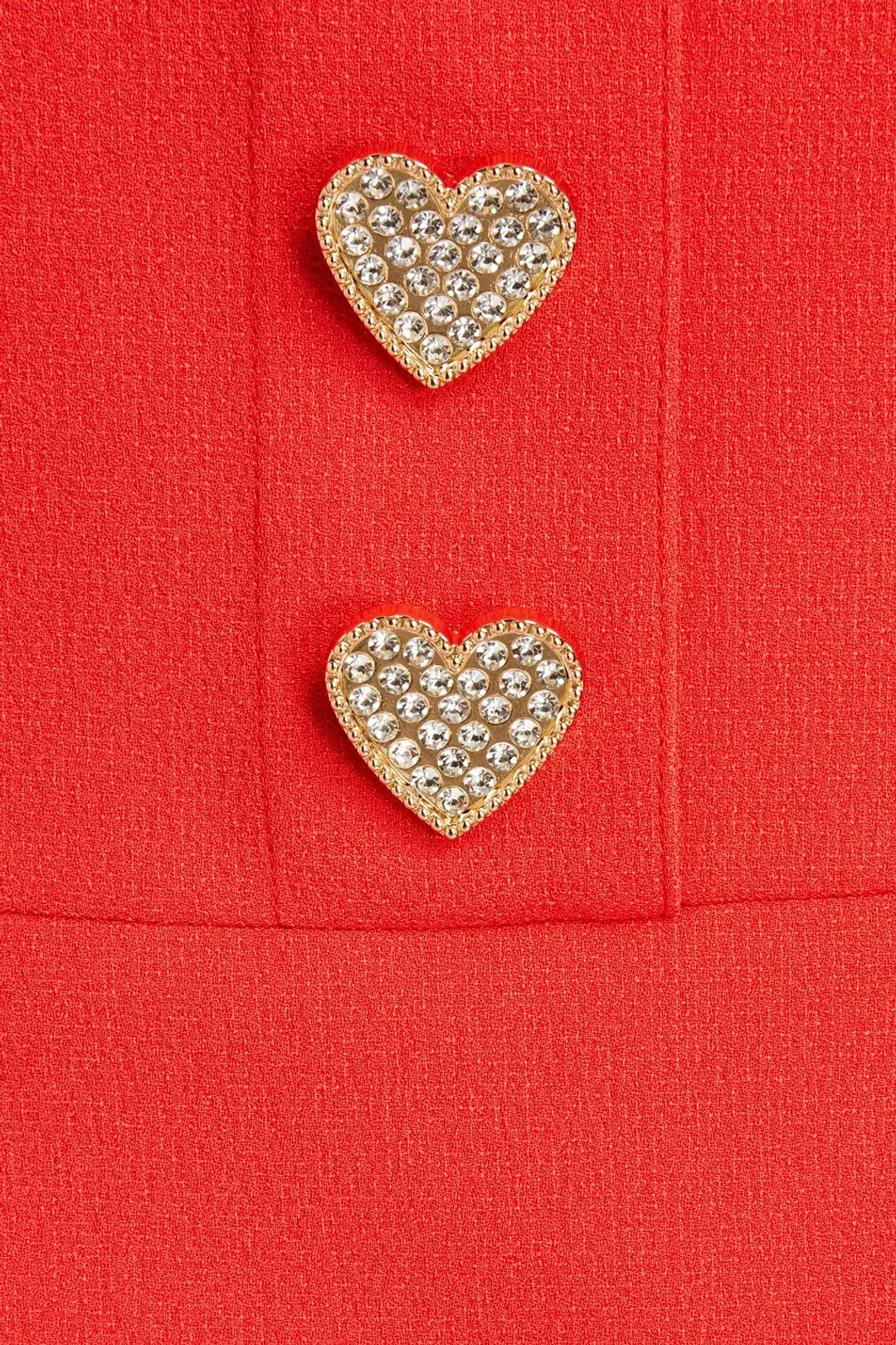 Rebecca Vallance Amara Embellished Crepe Mini Dress Tomato Red Size 16 for rent on The Volte - main image