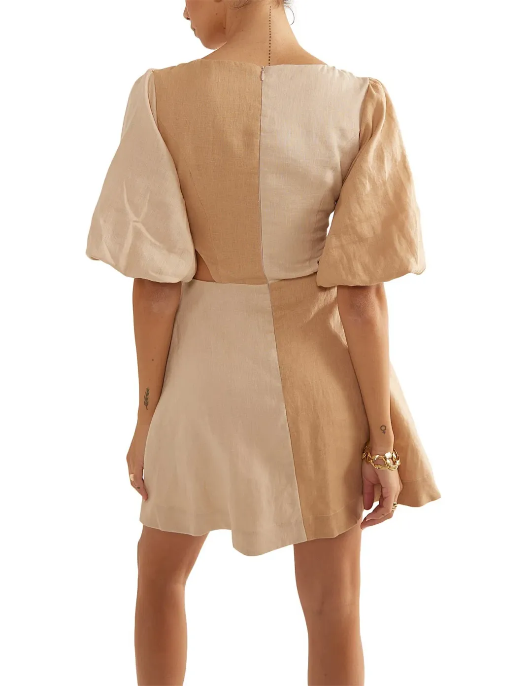 Sovere  Duet Mini Dress Sandstone Size 6  for rent on The Volte - main image