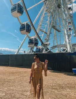 Denisse M Vera Zephora Dress Gold One Size for rent on The Volte - image 2