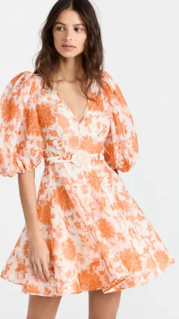 Zimmermann Postcard Puff Sleeve Mini Dress Floral Size 1 / Au 10 for rent on The Volte - image 2