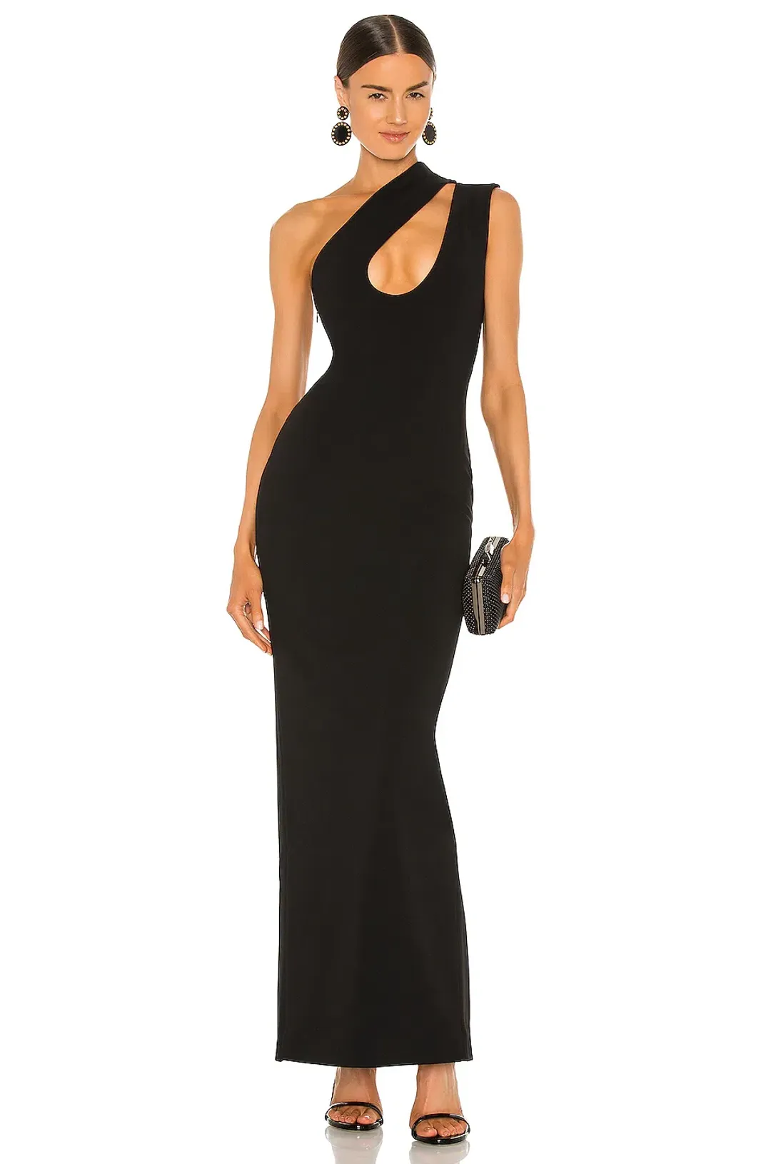 Solace London Krista Maxi Dress Black Size 8  for rent on The Volte - main image