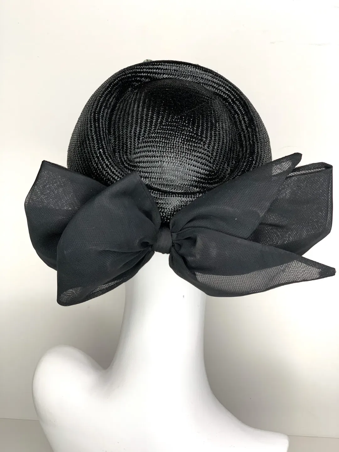 Halo & Rose Pillbox Hat Black/Green  for rent on The Volte - main image