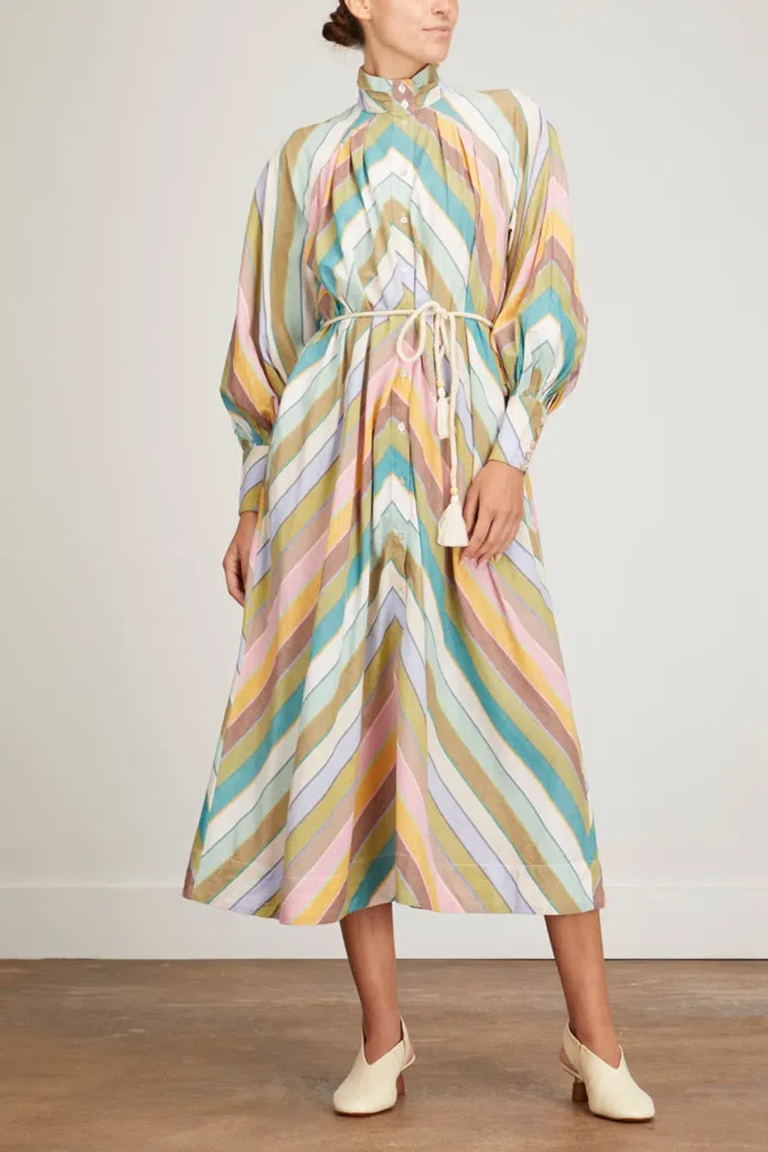 Alemais Lillian Midi Dress Print Size 14 for rent on The Volte - main image