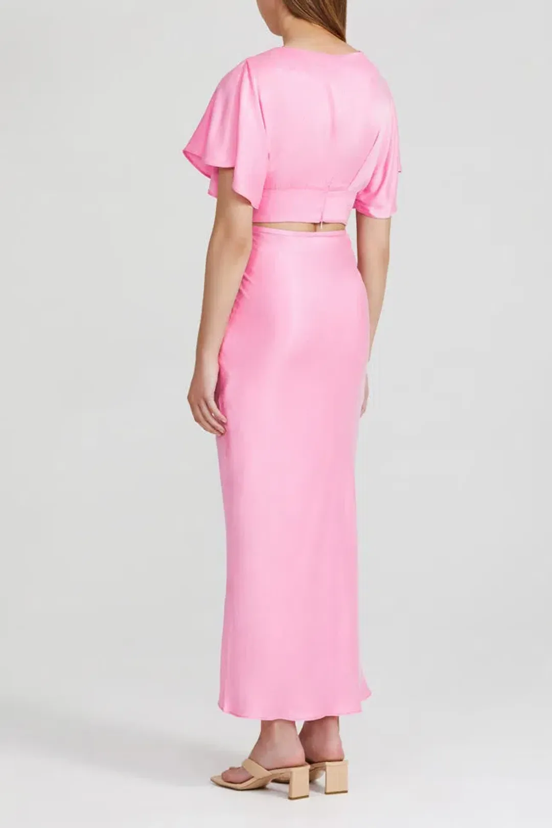 Acler Celcil Confetti Pink Top and Skirt Set Pink Size 8 for rent on The Volte - main image