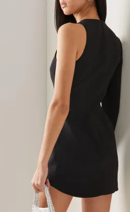 David Koma Cutout Cady One-Shoulder Mini Dress Black Size 8 for rent on The Volte - image 3