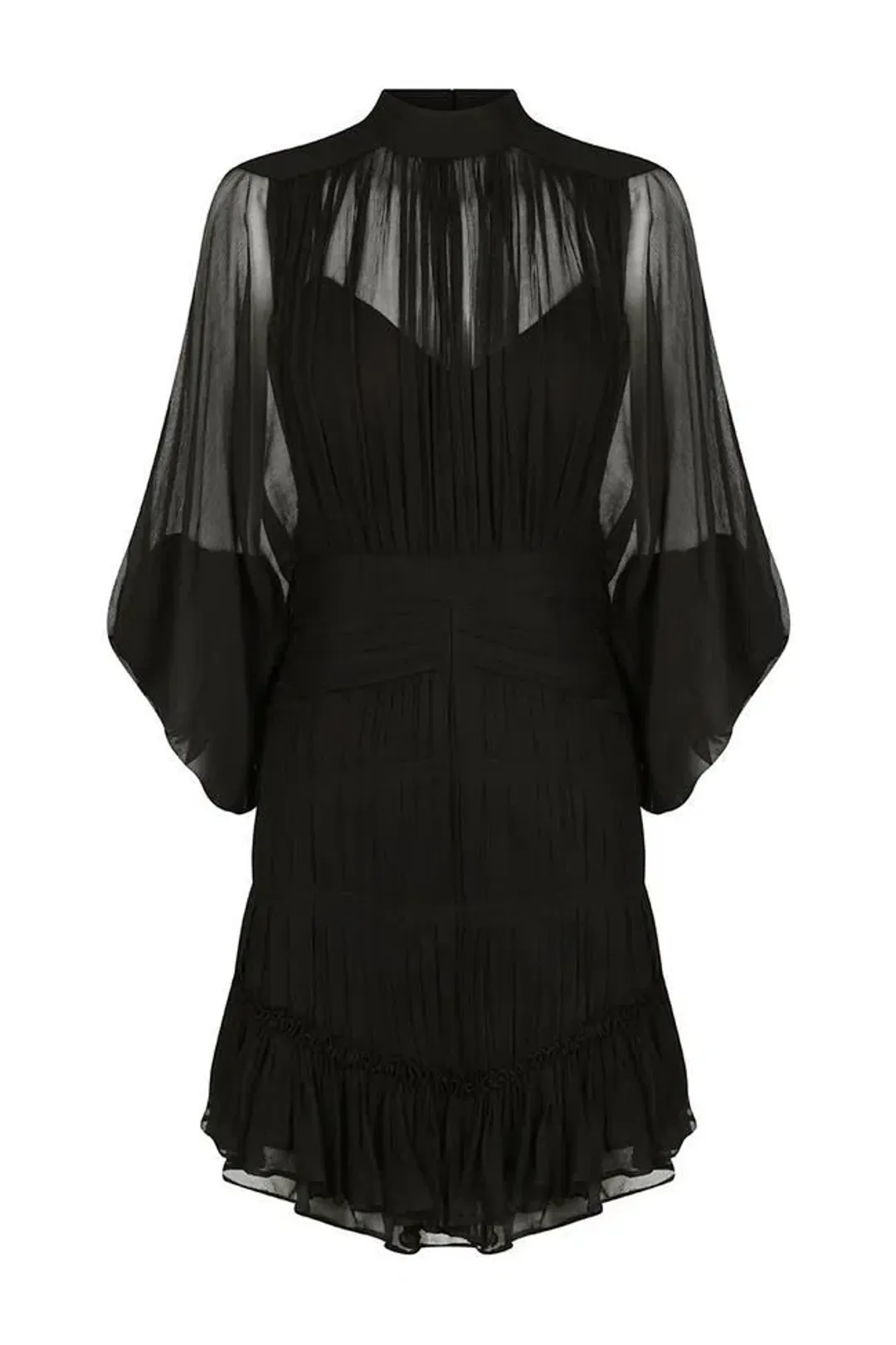 Shona Joy Clemence Long Sleeve Mini Dress Black Size 12 for rent on The Volte - main image