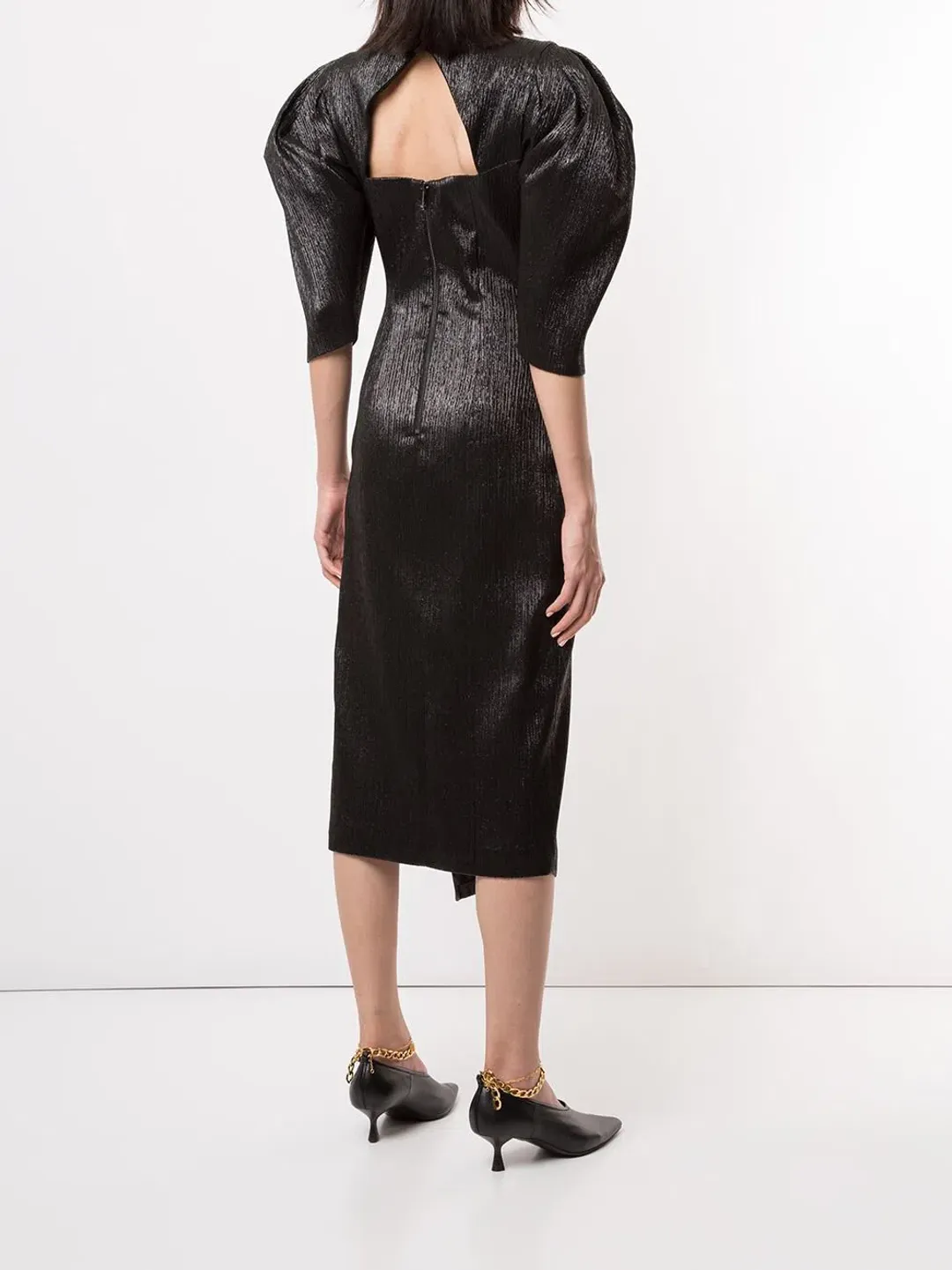 Ginger & Smart Celestial Asymmetric Dress Black Size 10 for rent on The Volte - main image