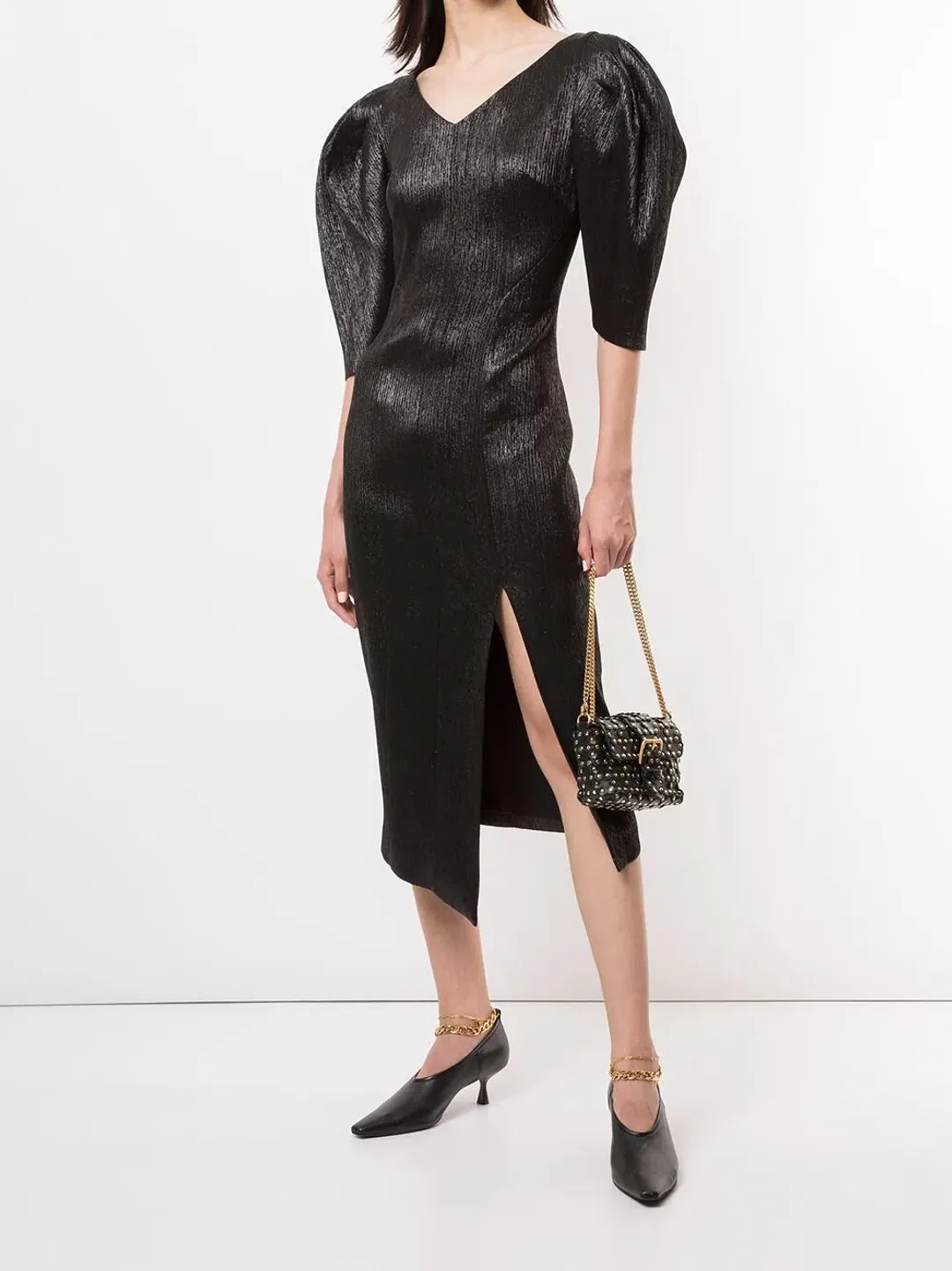 Ginger & Smart Celestial Asymmetric Dress Black Size 10 for rent on The Volte - main image