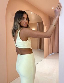 Bec & Bridge Scout Cut Out Midi Dress Lemonade Yellow Size 10 for rent on The Volte - image 2