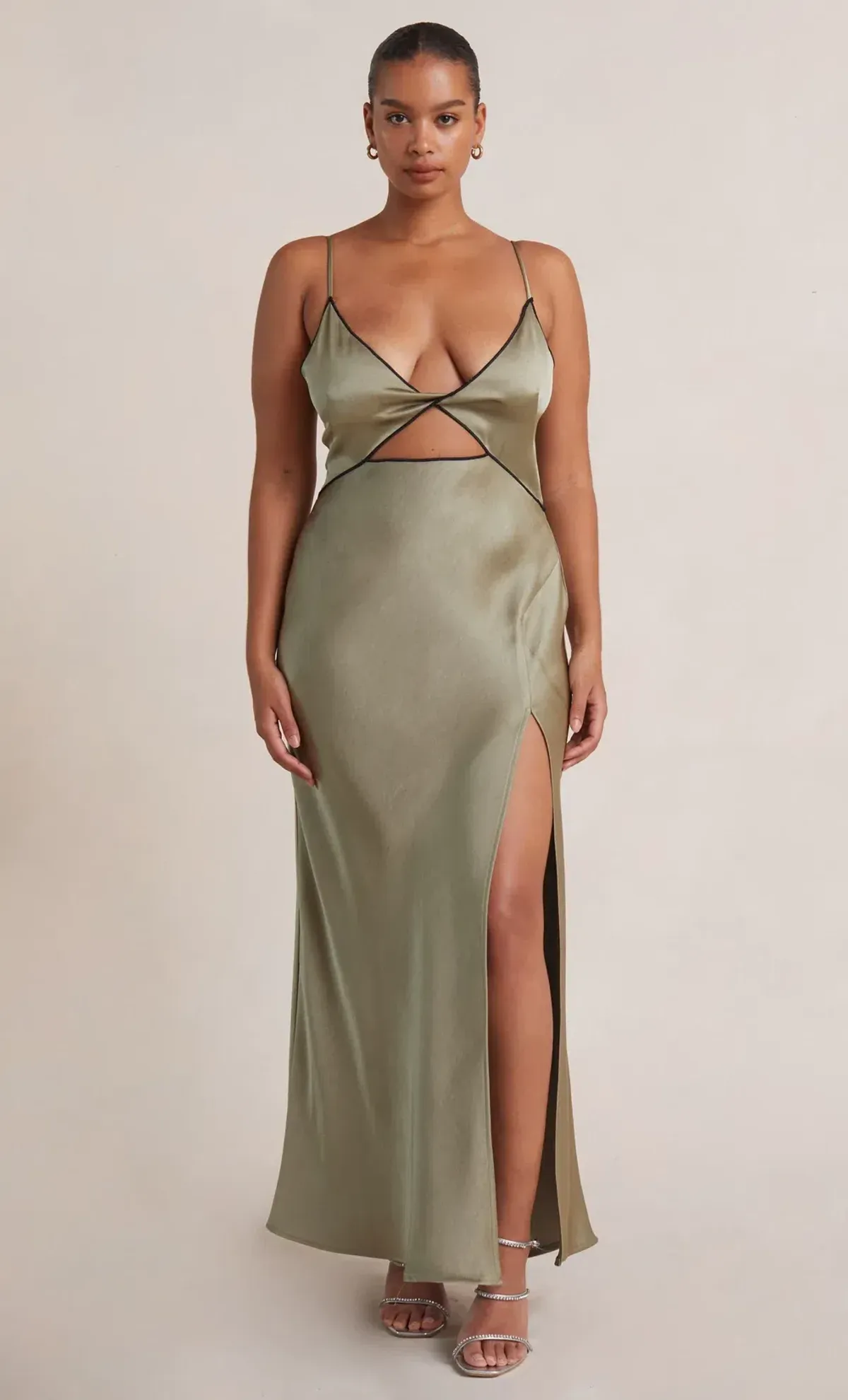 Bec & Bridge Hazel Maxi Dress Sage Green Size 6 for rent on The Volte - main image