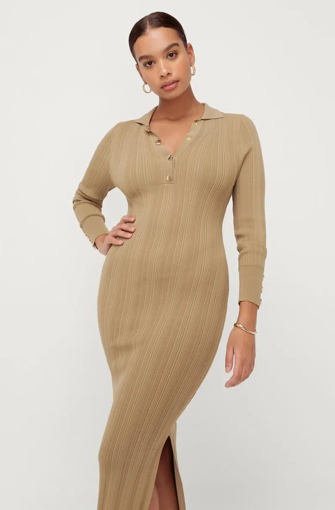 Sheike Rib Polo Dress Green Size 6 for rent on The Volte - main image