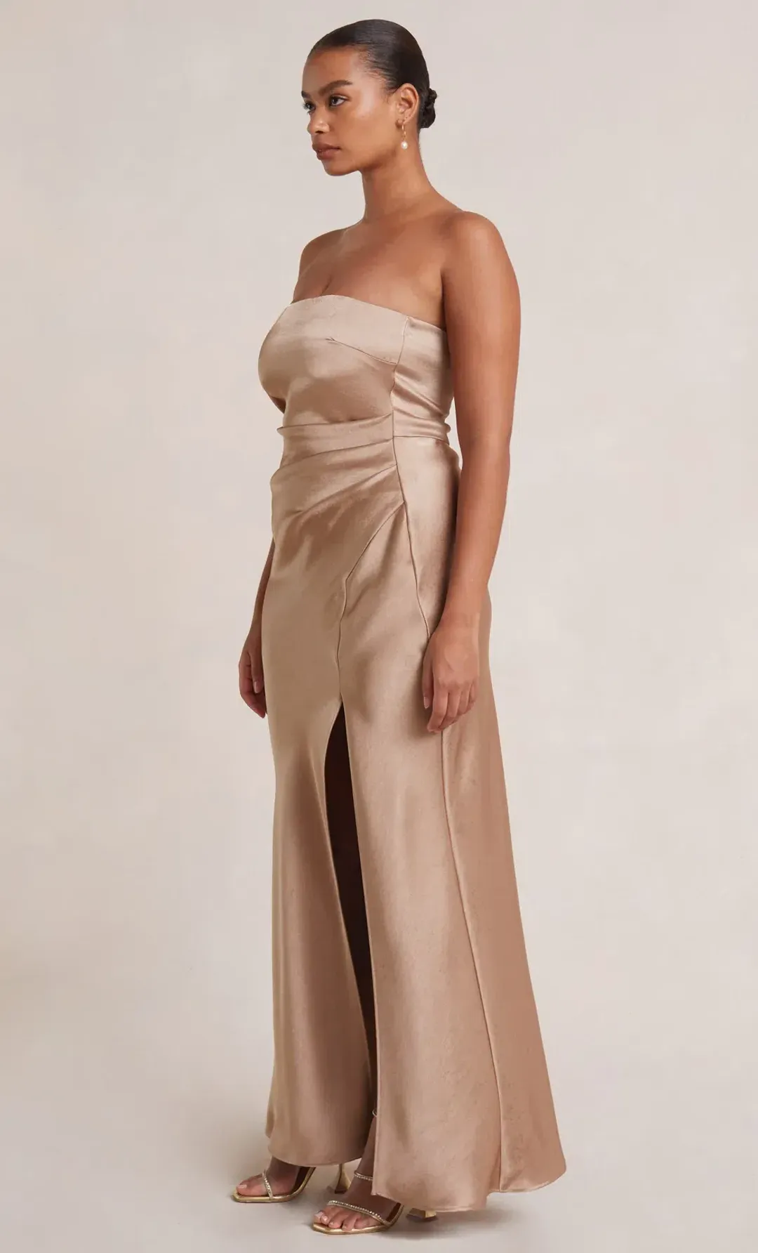 Bec & Bridge The Dreamer Strapless Dress Golden Size 6 for rent on The Volte - main image