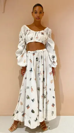 Alemais Hera Top & Skirt Set Print Size 14 for rent on The Volte - image 2