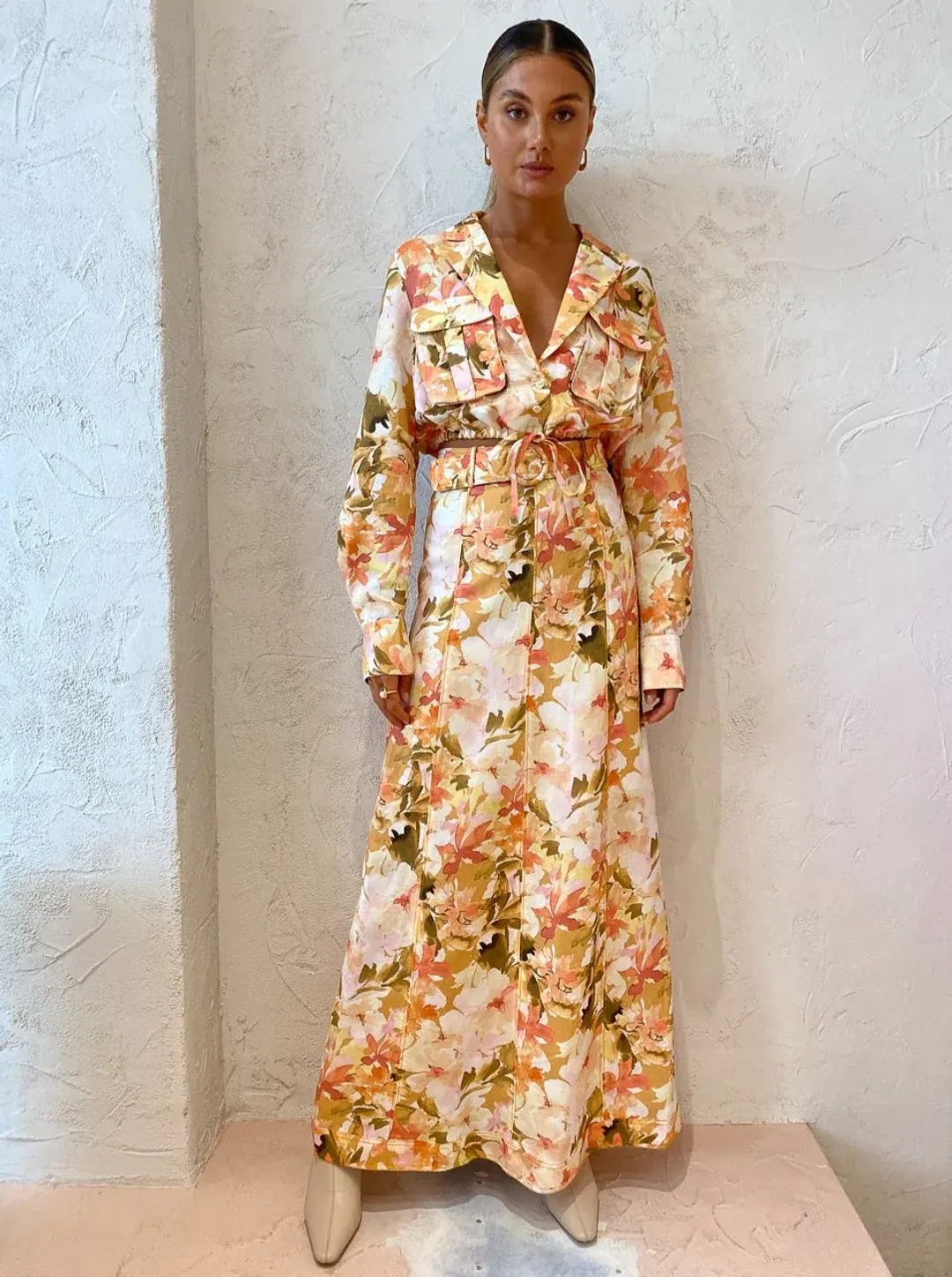 Significant Other Svana Skirt & Vienna Top Set in Watercolour Floral Print Size 6 for rent on The Volte - main image