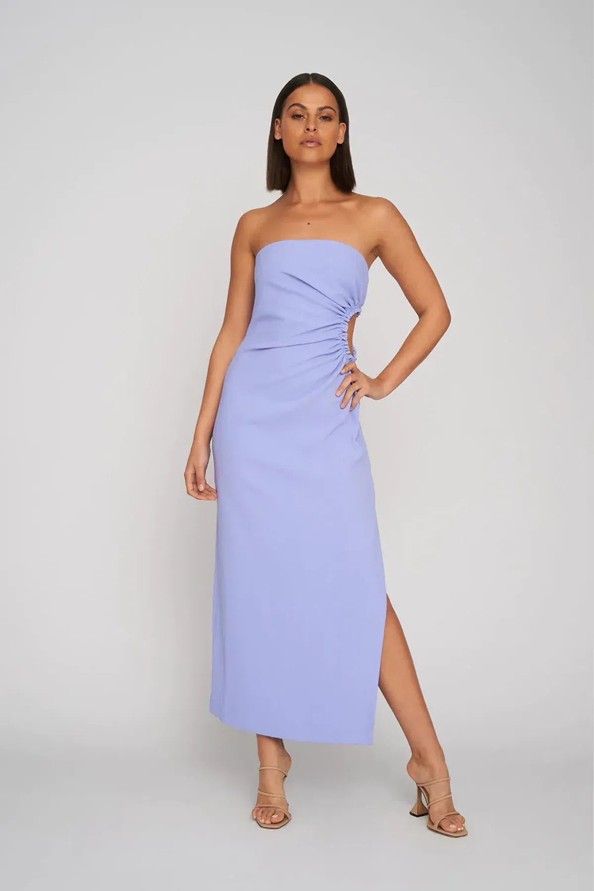 By Johnny Selena Strapless Dress Lilac Size 12 for rent on The Volte - main image