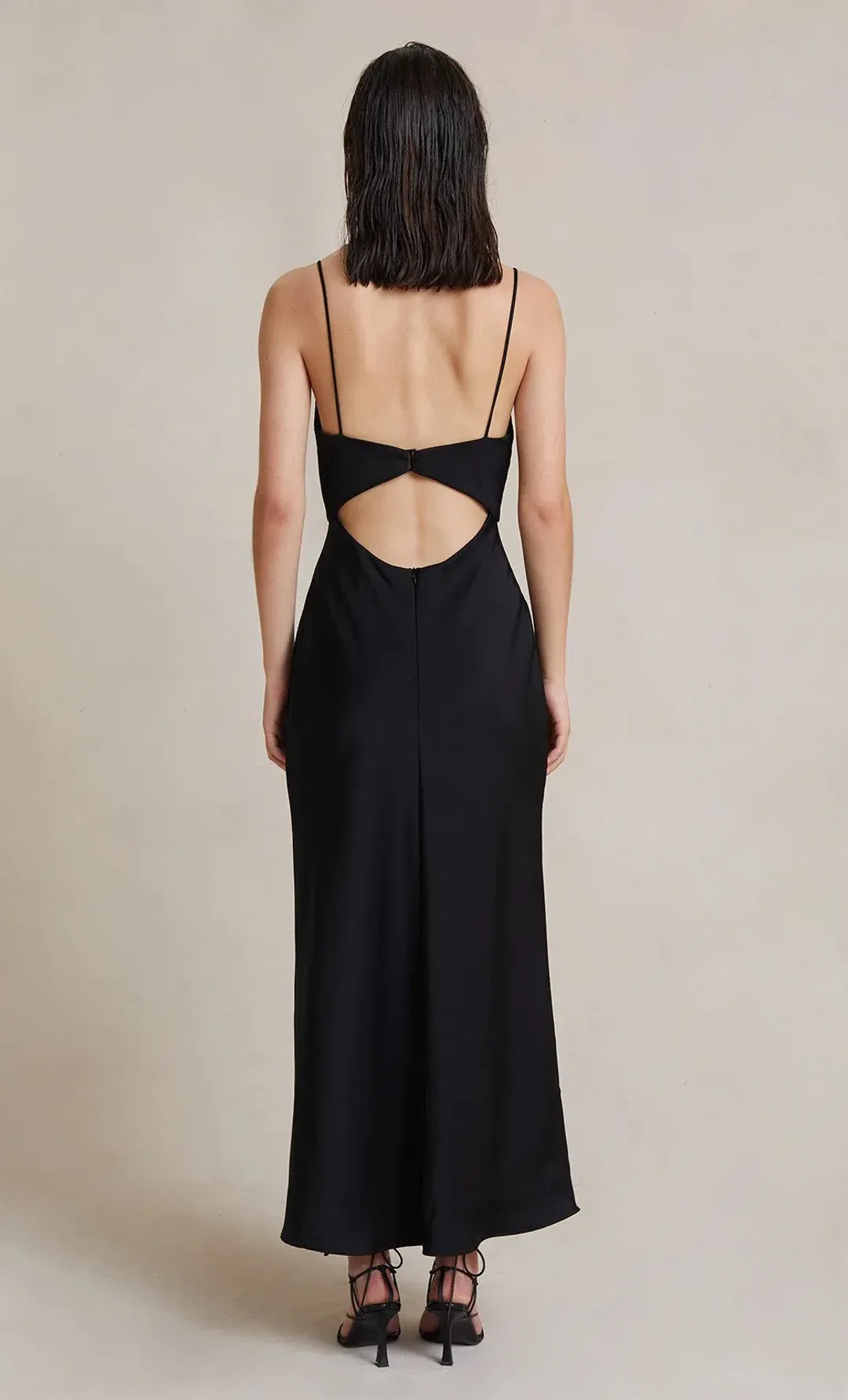 Bec & Bridge Valerie Midi Dress Black Size 8 for rent on The Volte - main image
