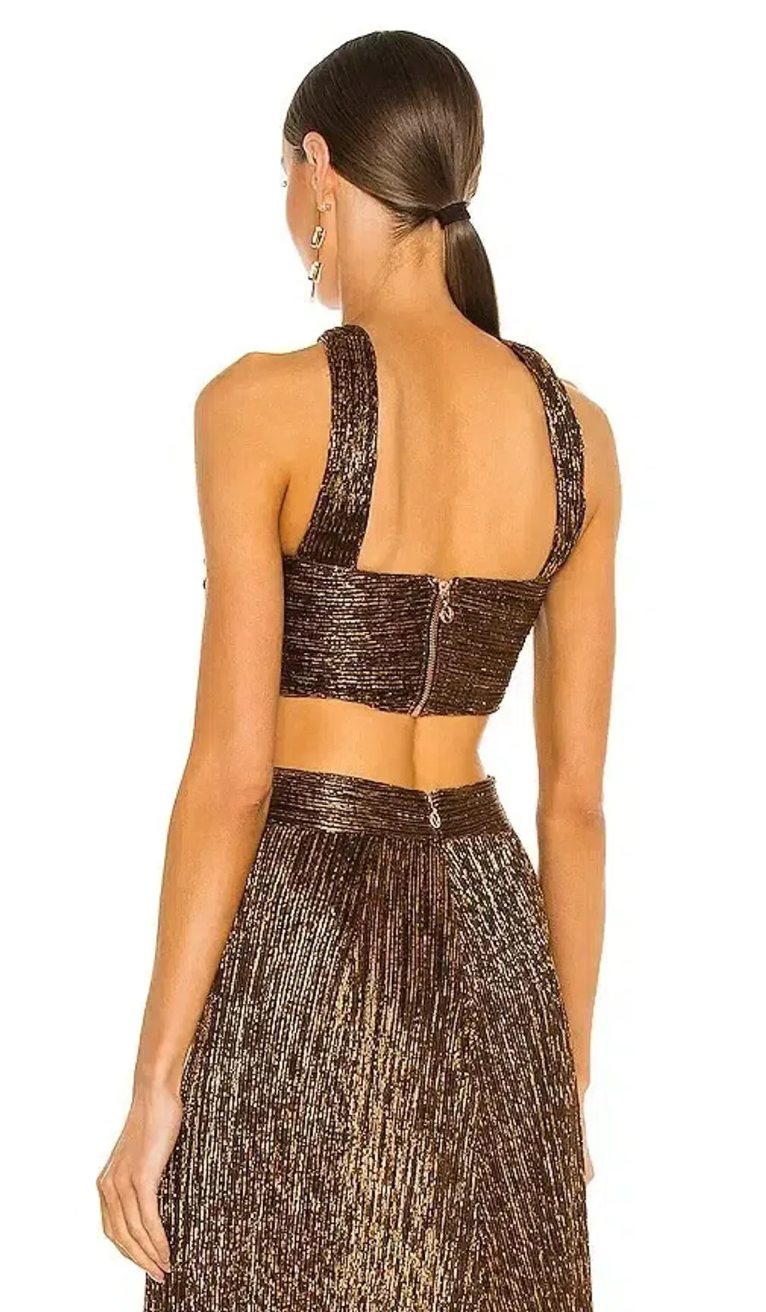 Love Nookie Alchemy Crop Top and Skirt Rust Size XS for rent on The Volte - main image