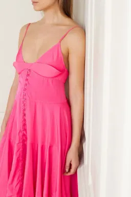 Jaquemus La Robe Manosque Maxi Dress Pink Size 10  for rent on The Volte - image 5