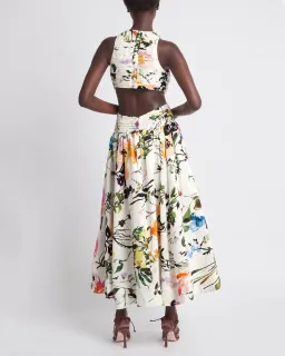 Aje Introspect Cut Out Midi Dress in Botanic Floral Print AU10 for rent on The Volte - image 6