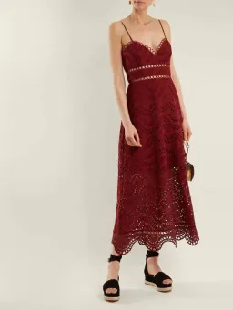 Zimmermann Jaya Wave Bodice Dress Merlot Size 8 for rent on The Volte - image 1