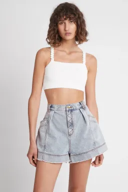  Aje Livadi Braided Knit Top White Size S for rent on The Volte - image 1