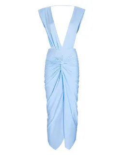Baobab Mia Open Back Midi Dress Sky Size 6  for rent on The Volte - image 3