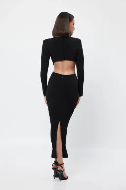 Mossman The Houston Midi Dress Black Size 14 for rent on The Volte - image 3