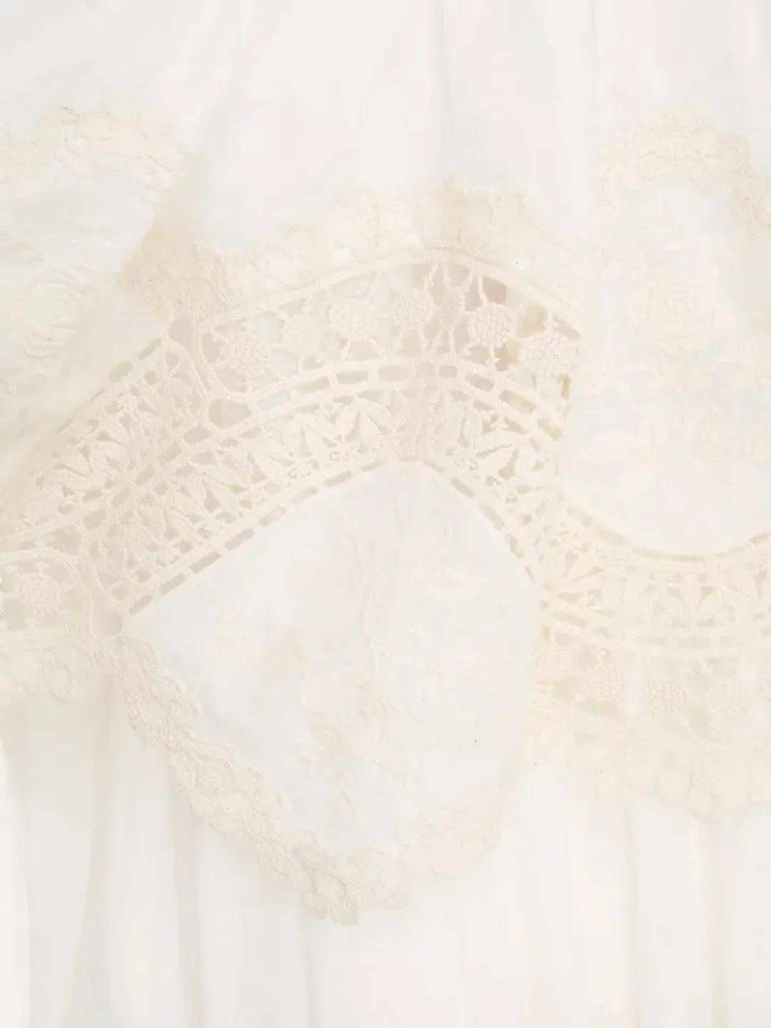 Zimmermann Pattie Embroidered Tiered Midi Dress Ivory Size 1 / Au 10 for rent on The Volte - main image