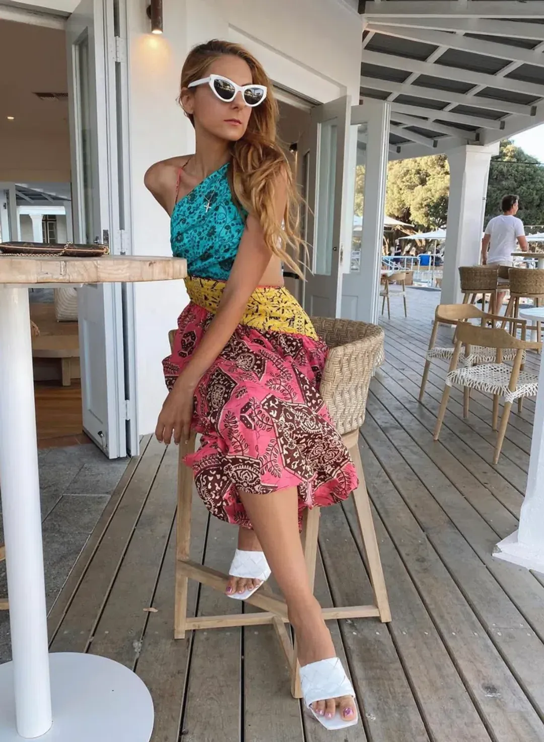 Zimmermann Lulu Asymmetric Ruched Dress Spliced Size 0P / Au 6 for rent on The Volte - main image