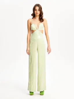 Alice McCall Night Sky Jumpsuit Lime Cream Size 6 for rent on The Volte - image 1