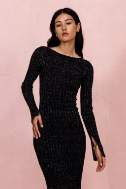 Posse the Label Connie Dress Black Sparkle Size 8  for rent on The Volte - image 2