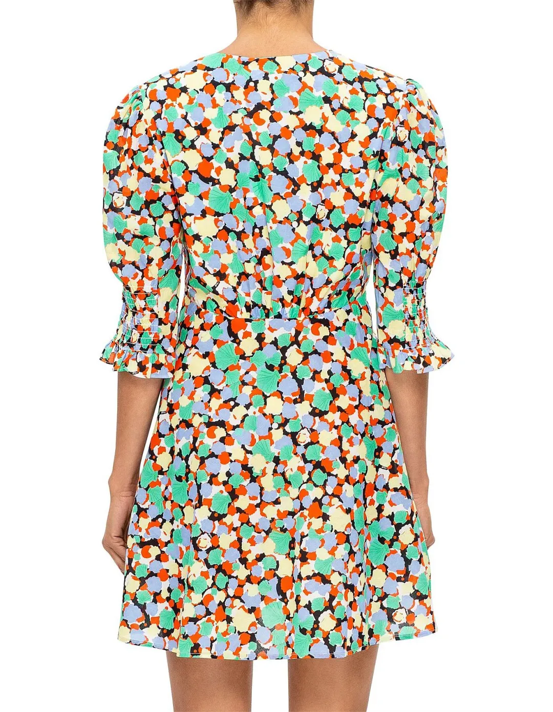 Rixo Juni 80s Micro Shell Dress Print Size 6 for rent on The Volte - main image