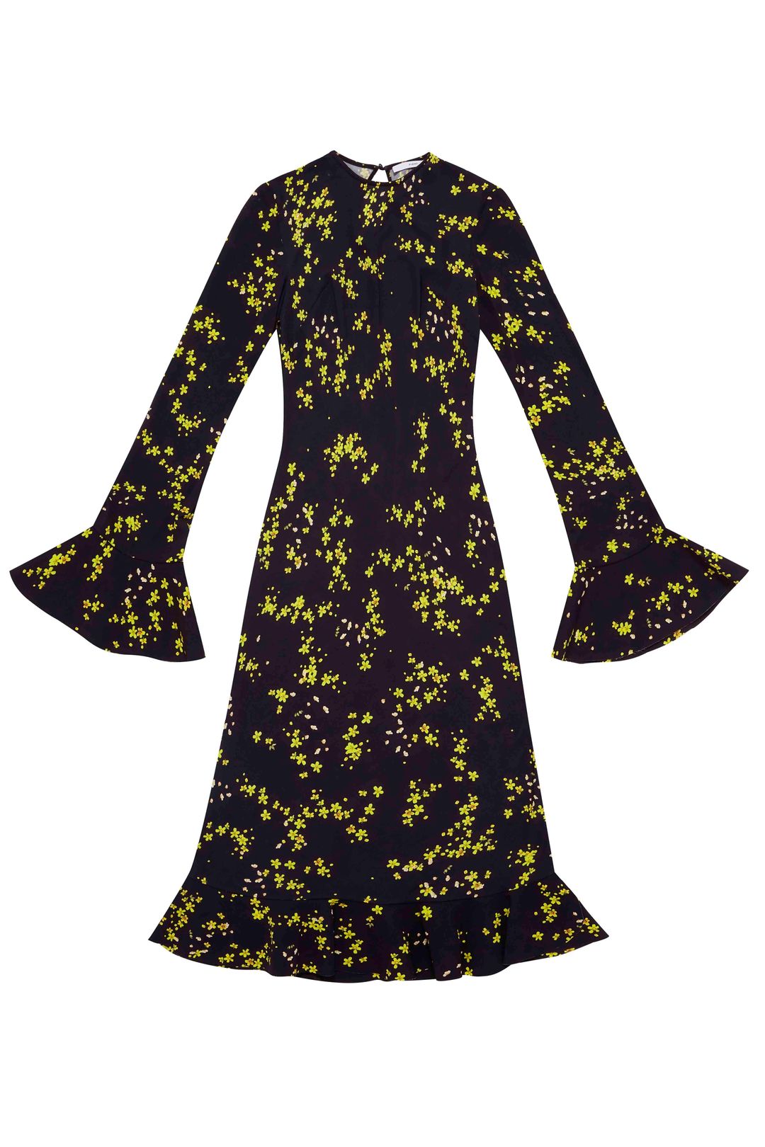 By Johnny Black Daisy Frill Sleeve Slip Dress Size 10 for rent on The Volte - main image