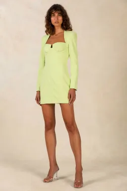 MISHA Paulita Crepe Mini Dress Green Size 6/XS  for rent on The Volte - image 1