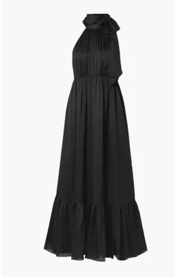 Zimmermann Tie Neck Gathered Dress Black Size 1 / Au 10 for rent on The Volte - image 3